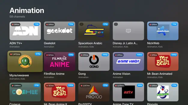 Flux IPTV Apple TV 截图 3