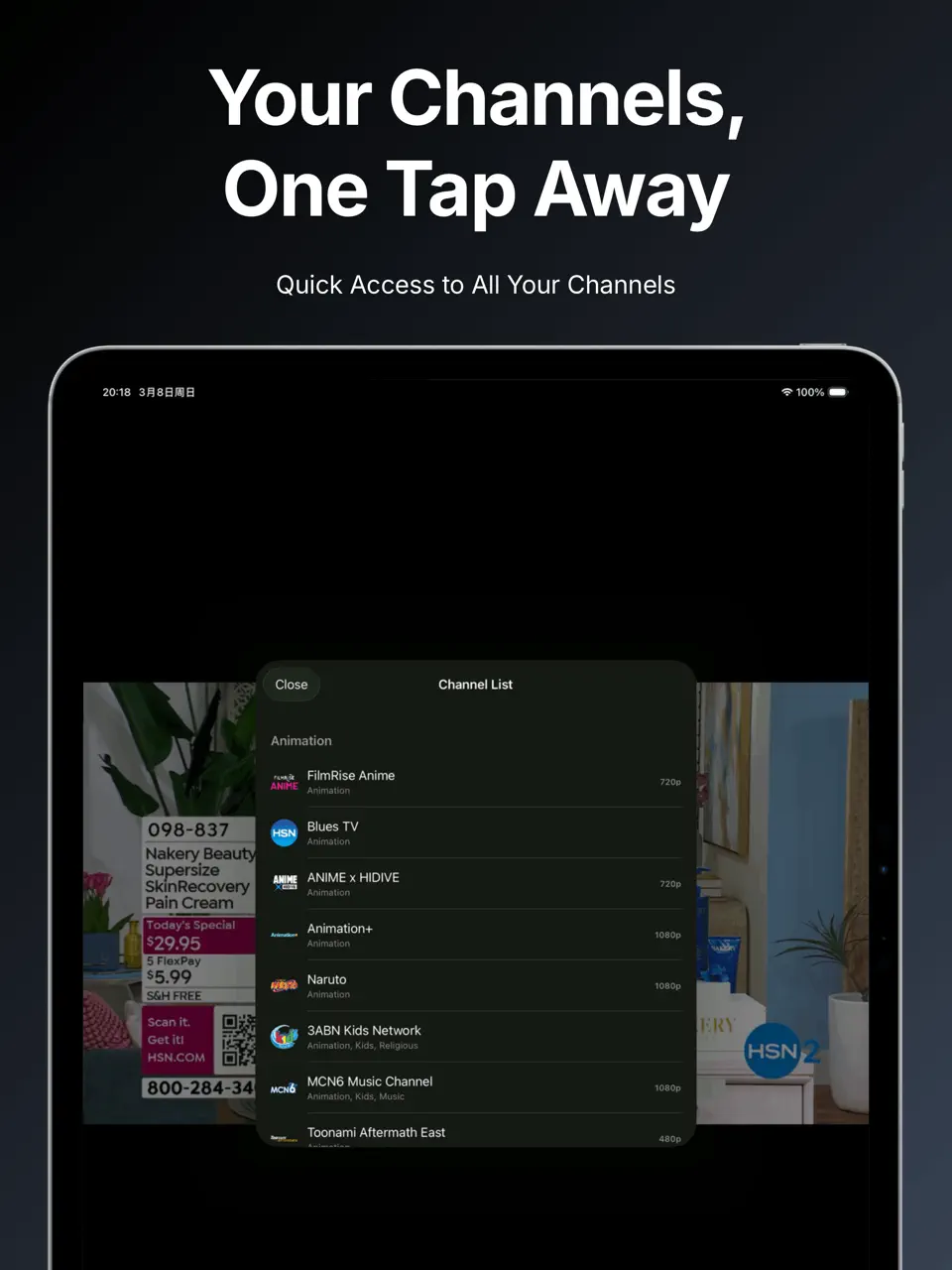 Flux IPTV iPad 截图 3