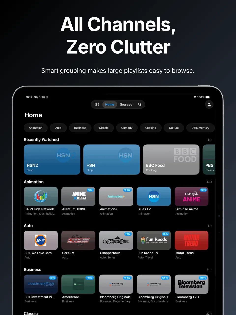Flux IPTV iPad 截图 1