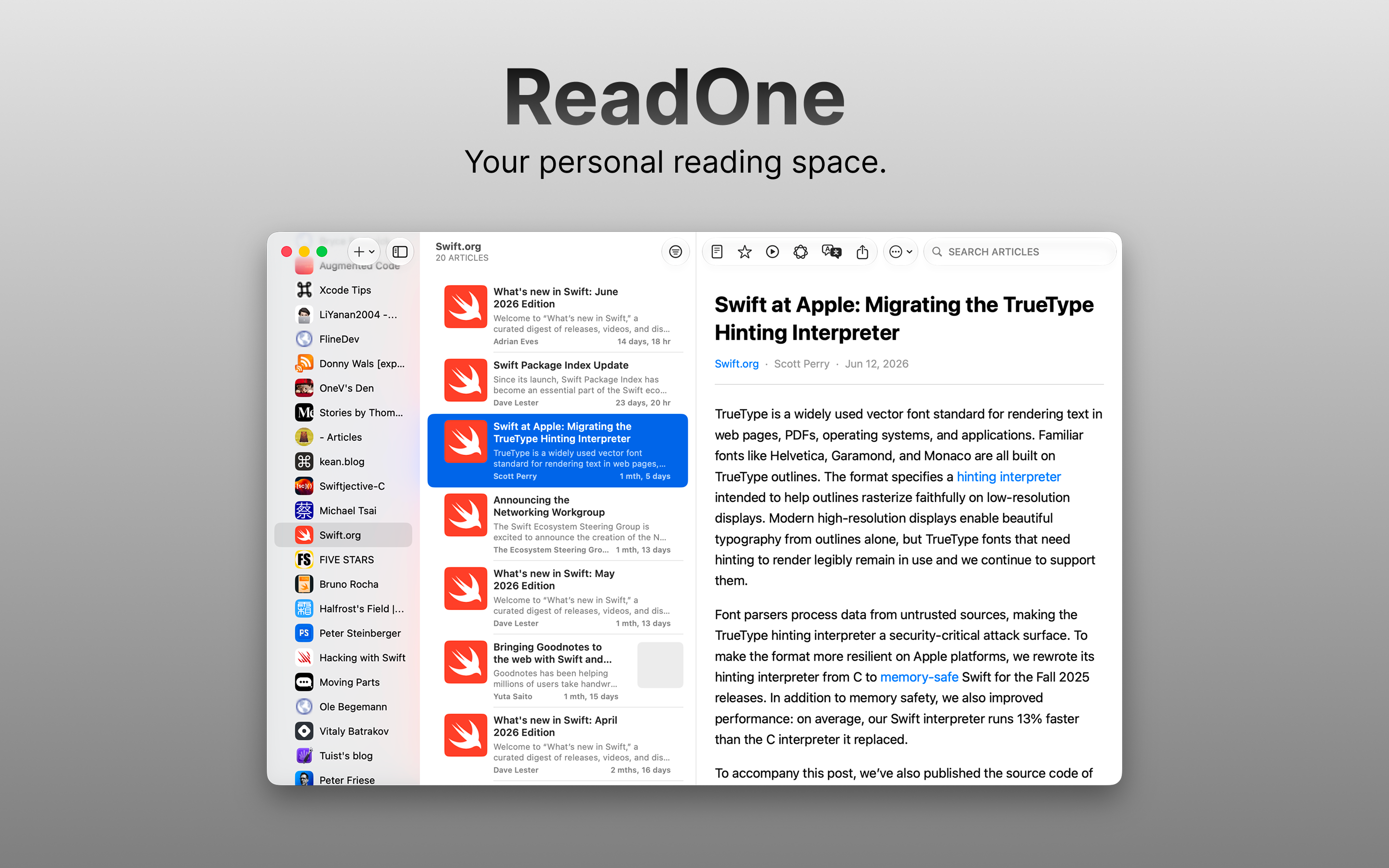 ReadOne Mac 截图 1
